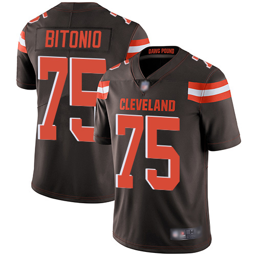 Cleveland Browns Joel Bitonio Men Brown Limited Jersey #75 NFL Football Home Vapor Untouchable->cleveland browns->NFL Jersey